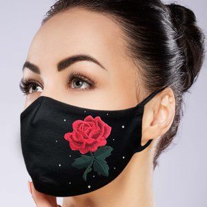 Rose Face Mask w/ filter pocket
